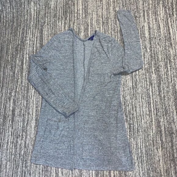 Vintage Y2K Aeropostale Women’s Size Large Grey Open Front Cardigan Sweater‎ - Picture 1 of 6